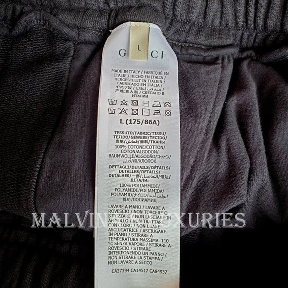 GUCCI PANTS MENS JOGGING THE NORTH FACE x TRACK TROUSERS WEB DETAIL sz L - Picture 12 of 15